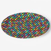 Meerkleurige appels papieren bordje (Gekanteld)