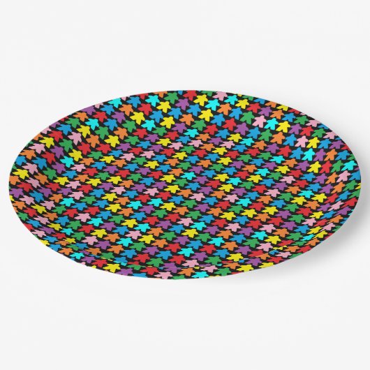 Meerkleurige appels papieren bordje (Gekanteld)