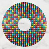 Meerkleurige appels wijnglaslabel (Achterkant)