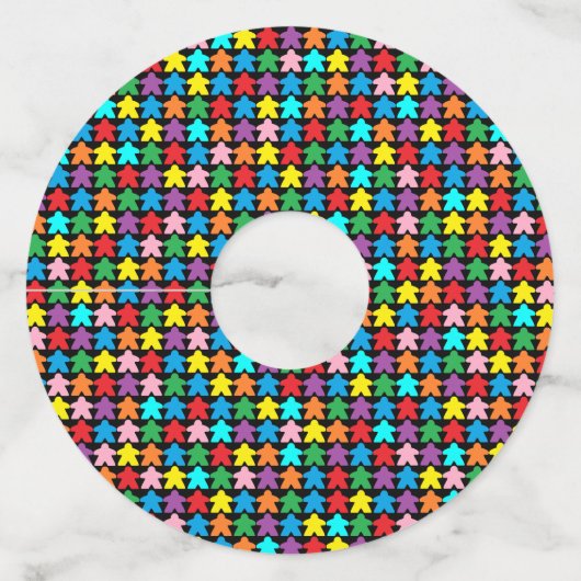 Meerkleurige appels wijnglaslabel (Achterkant)