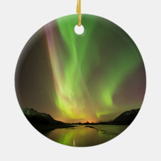 Meerkleurige Aurora Keramisch Ornament (Achterkant)