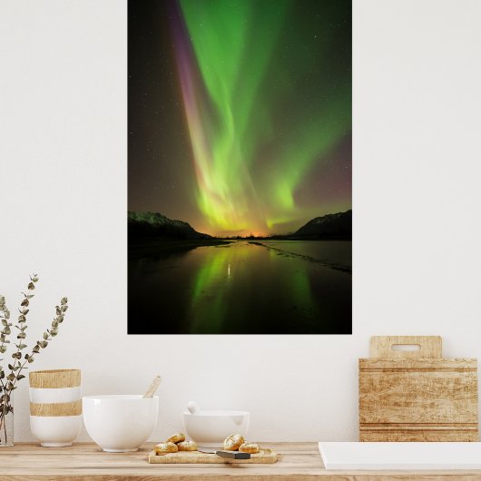 Meerkleurige Aurora Poster (Keuken)