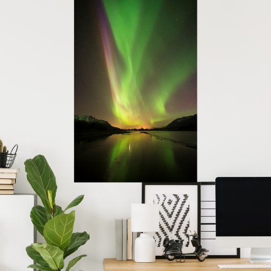 Meerkleurige Aurora Poster (Thuiskantoor)