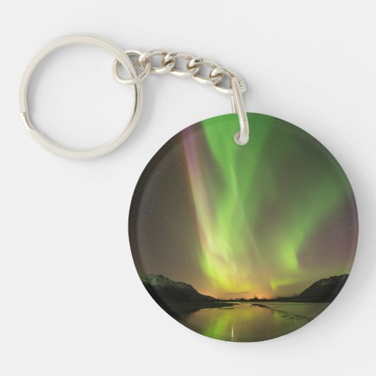 Meerkleurige Aurora Sleutelhanger (Voorkant)