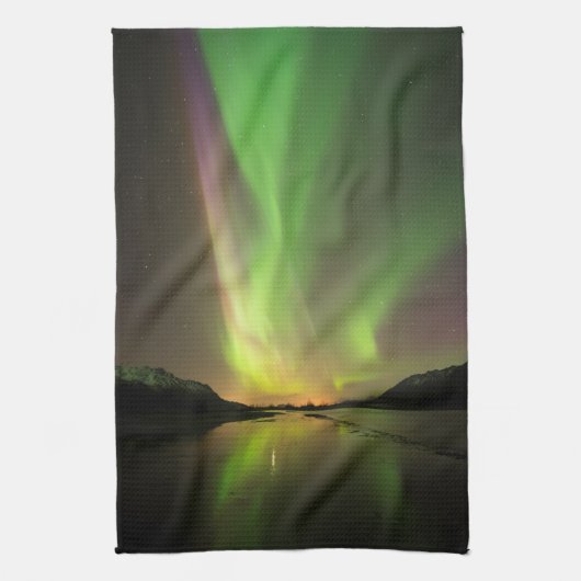 Meerkleurige Aurora Theedoek (Verticaal)