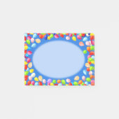 Meerkleurige ballonnen op lichtblauw post-it® notes (Voorkant)