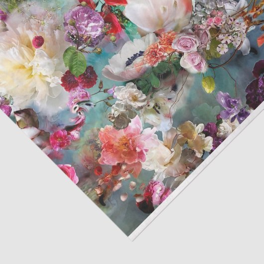 Meerkleurige Blauwgroen gemengde Florentijnse weef Tissuepapier (Detail)