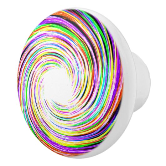 Meerkleurige bliksem deurknop keramische knop (Rechts)