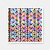 Meerkleurige bloem van gekleurd glas servet (Voorkant)