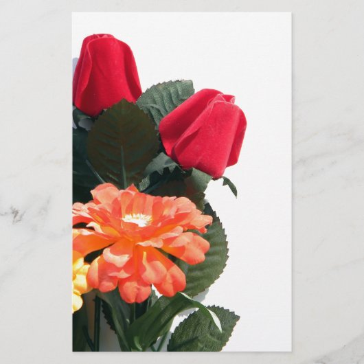 Meerkleurige bloemen briefpapier (Voorkant)