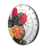 Meerkleurige bloemen dartbord (Voorkant Rechts)