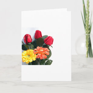 Meerkleurige bloemen feestdagen kaart