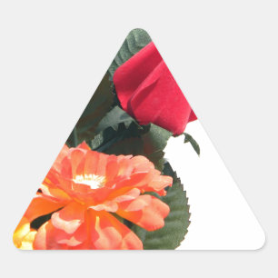 Meerkleurige bloemen sticker