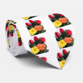 Meerkleurige bloemen stropdas (Opgerold)