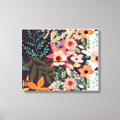 Meerkleurige bloemenprint op canvas. canvas afdruk (Voorkant)
