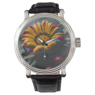 Meerkleurige bloemknop horloge