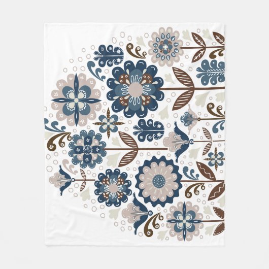 Meerkleurige boeketten: Hand getrokken Fleece Deken (Voorkant)
