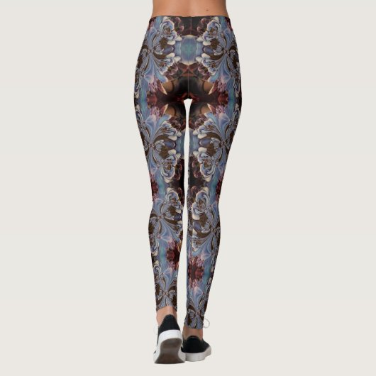 Meerkleurige Boho Fractal Art Pattern-Leggings Leggings (Achterkant)
