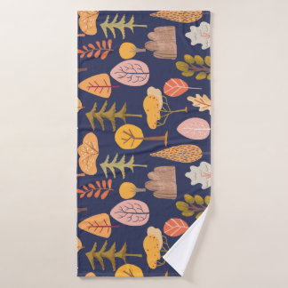 Meerkleurige Bomen: Midden herfst Badhanddoek