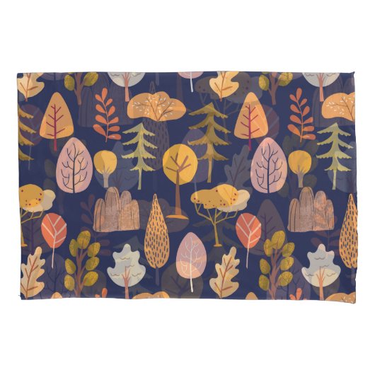 Meerkleurige Bomen: Midden herfst Kussensloop (Voorkant)