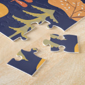Meerkleurige Bomen: Midden herfst Legpuzzel (Zijkant)