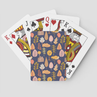 Meerkleurige Bomen: Midden herfst Pokerkaarten