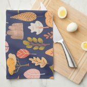 Meerkleurige Bomen: Midden herfst  Theedoek (Quarter Fold)