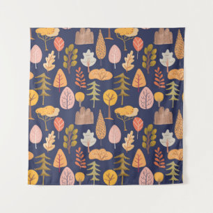 Meerkleurige Bomen: Midden herfst Wandkleed