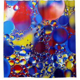 Meerkleurige bubbels douchegordijn