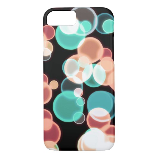 Meerkleurige bubbels op een zwarte achtergrond Case-Mate iPhone case (Achterkant)