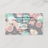 Meerkleurige bubbels op een zwarte achtergrond visitekaartje (Achterkant)