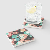 Meerkleurige bubbels stenen onderzetter (Zijkant)