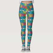 Meerkleurige camera's leggings (Voorkant)