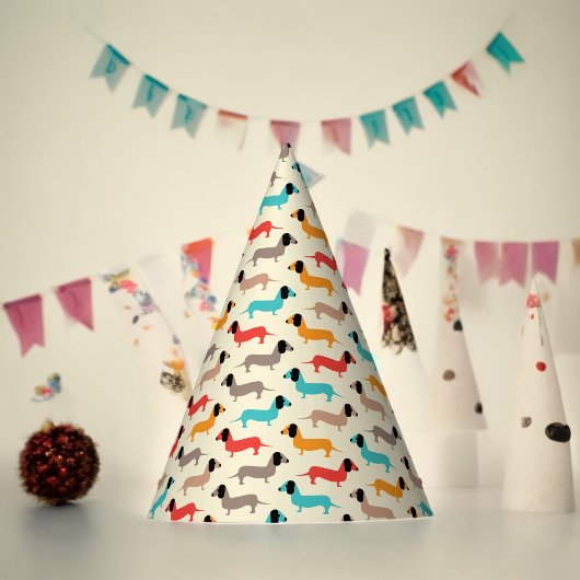 Meerkleurige Cartoon Feesthoedjes