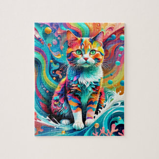 Meerkleurige Cat 759 Watergolf Legpuzzel