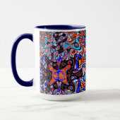 Meerkleurige Chaos Abstracte Mok (Links)