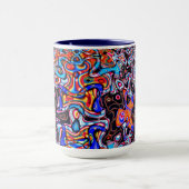 Meerkleurige Chaos Abstracte Mok (Midden)