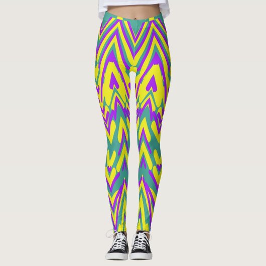 Meerkleurige Chavron "Ratti_Creative_Arts" Legging (Voorkant)