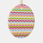 Meerkleurige chevron zigzag keramisch ornament (Rechts)
