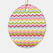 Meerkleurige chevron zigzag keramisch ornament (Links)