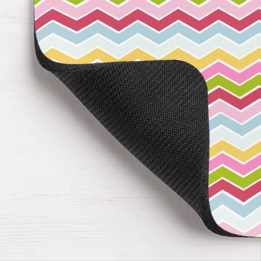 Meerkleurige chevron zigzag muismat (Hoek)