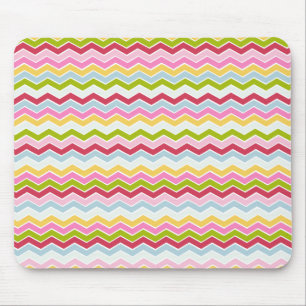 Meerkleurige chevron zigzag muismat