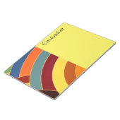 Meerkleurige chique moderne gebogen chevrons notitieblok (Schuin)