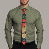 Meerkleurige cirkelpatroon Stropdas