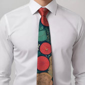 Meerkleurige cirkelpatroon Stropdas