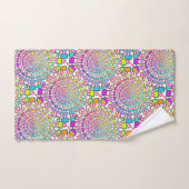MEERKLEURIGE CIRKELS BAD HANDDOEK (Handdoek)