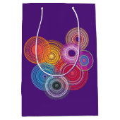 Meerkleurige cirkels medium cadeauzakje (Voorkant)