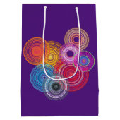 Meerkleurige cirkels medium cadeauzakje (Achterkant)