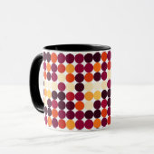 Meerkleurige cirkels mok (Voorkant links)