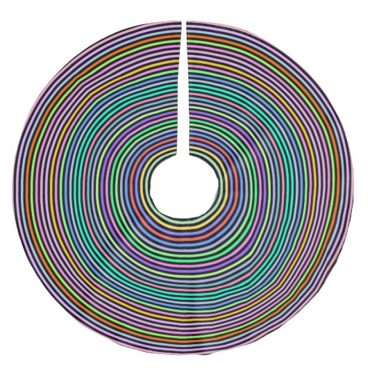 Meerkleurige cirkels/ringlooppatroon kerstboom rok (Voorkant)